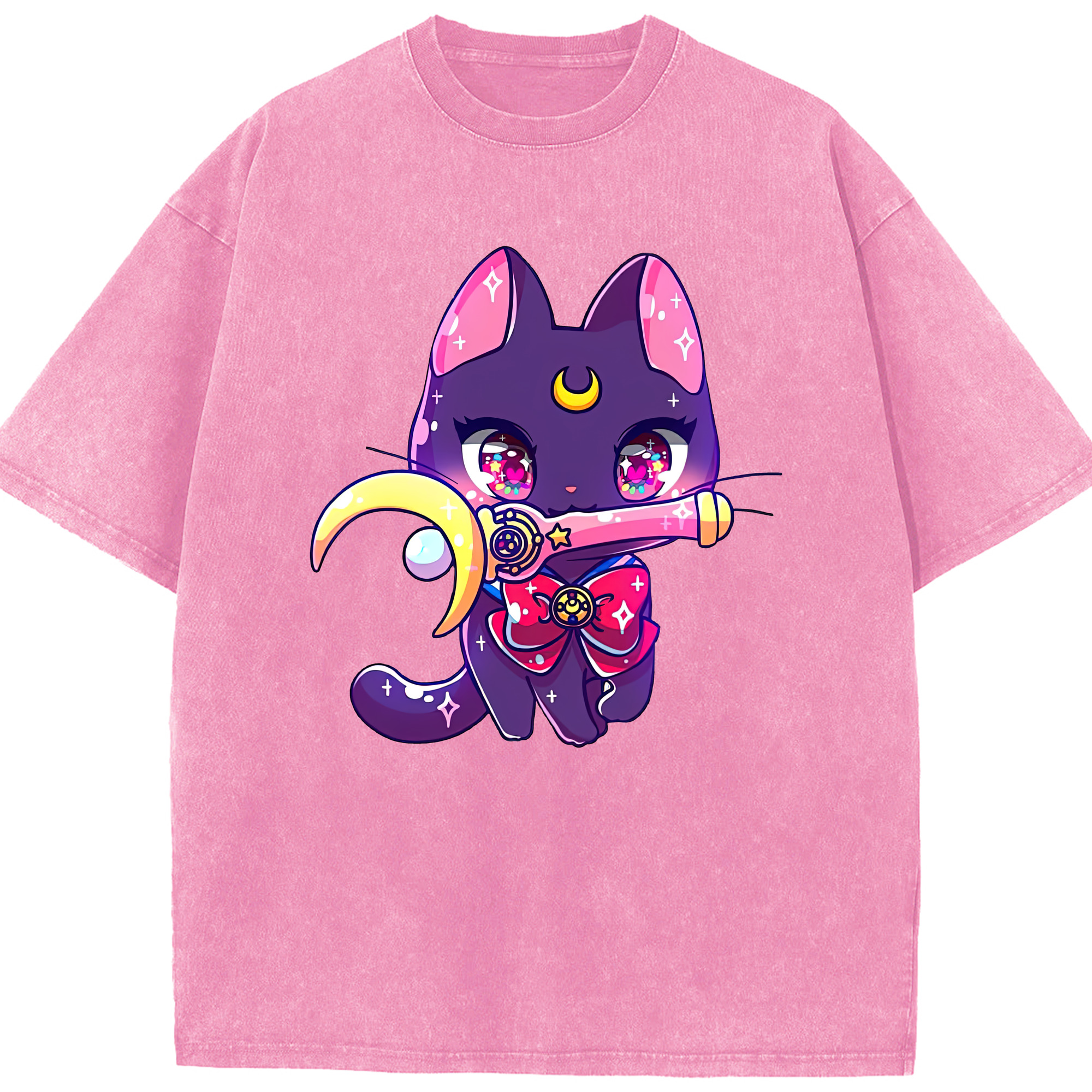 （画像用） 美少女戦士セーラームーン Sailor Moon 綿100% ヴィンテージ風 半袖Tシャツ（フロントプリント）